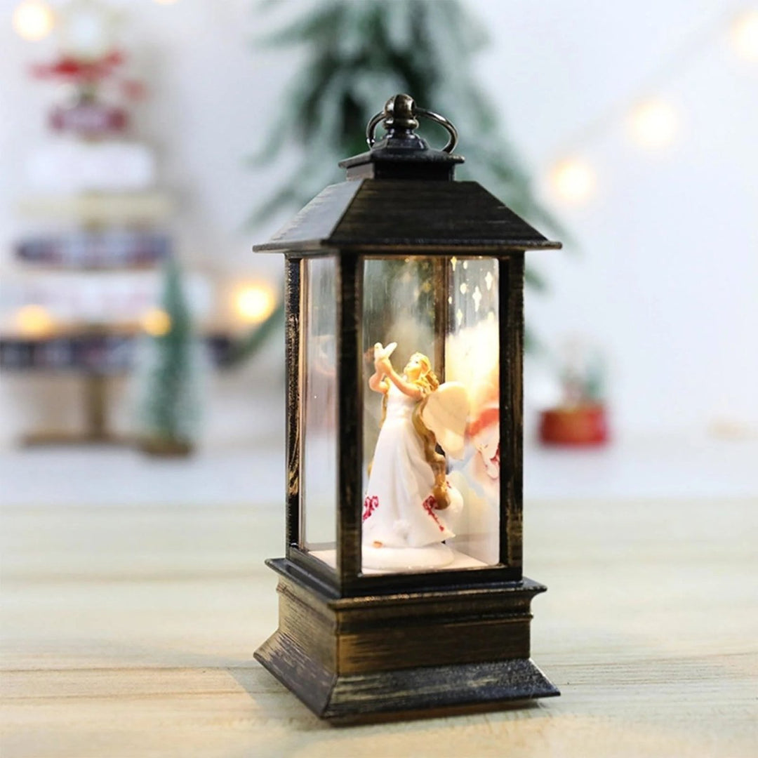 Retro-Laterne mit warmem Licht und Timer für festliche Dekoration 6