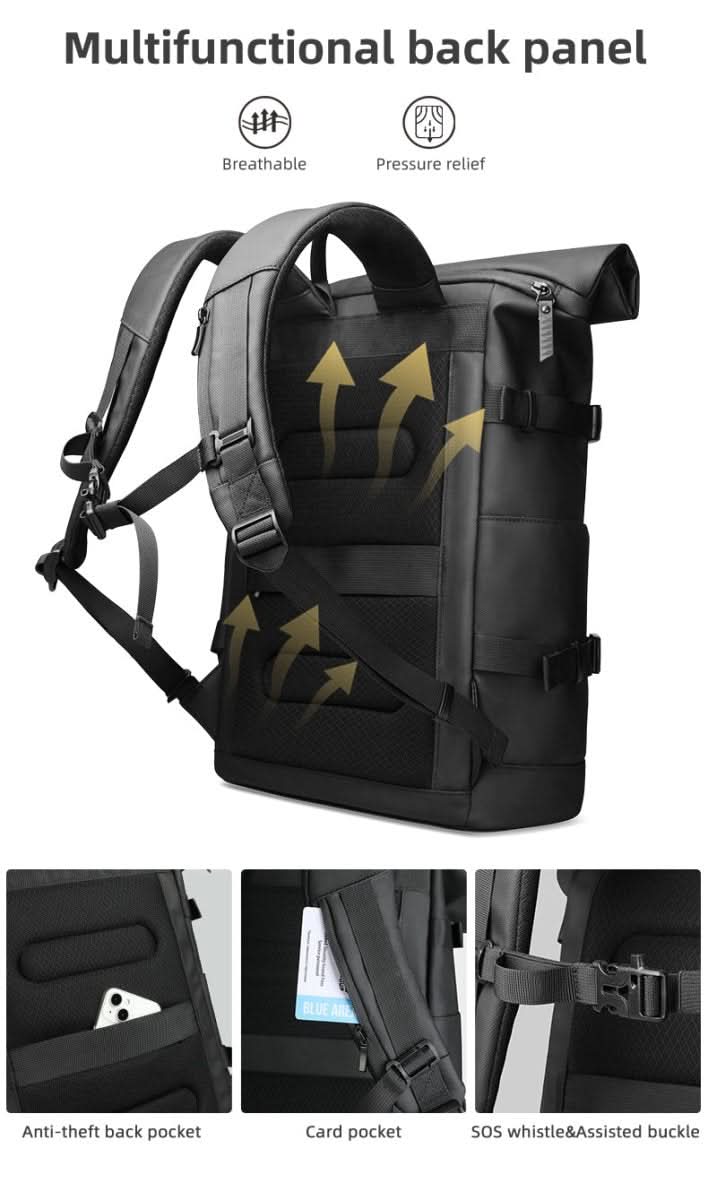 Rucksack Herren Erweiterbar für Laptop und Outdoor-Abenteuer 4