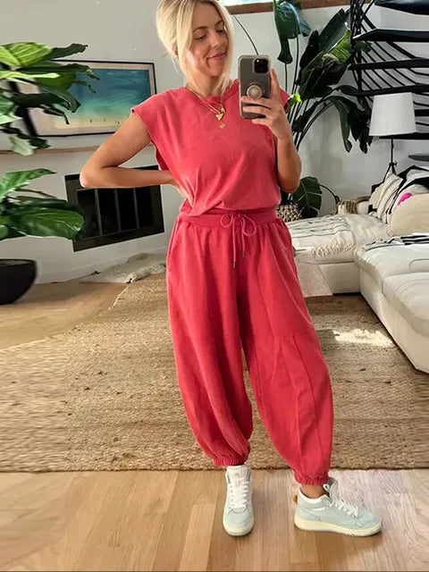 Variant image for Damen Jumpsuit Lässig mit Kordelzug und Offenem Rücken aus Polyester-29