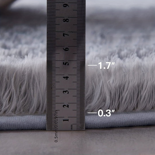 Runder Waschbarer Teppich Clouda für Wohnzimmer und Kinderzimmer, Rutschfeste Unterseite, Gemütliches Design 5