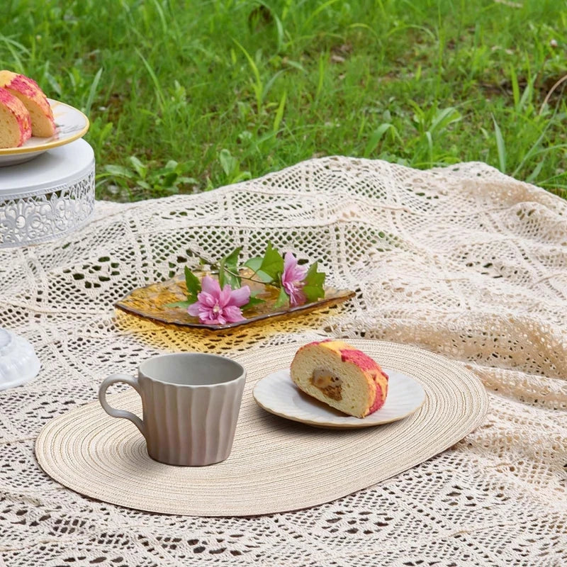 Rustikale Tischsets im Boho-Stil für den Esstisch 4