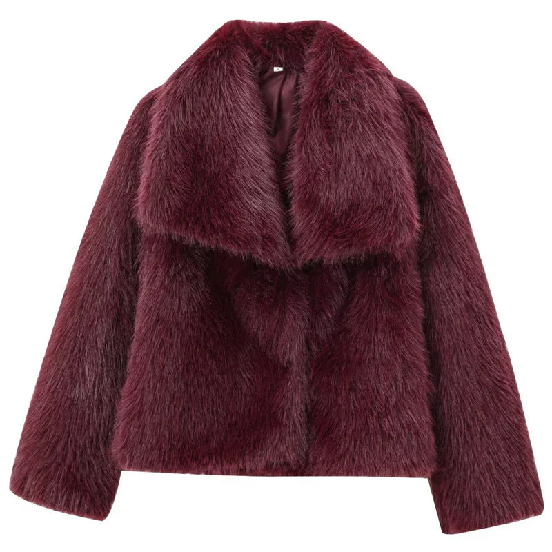 Damenjacke Winter Plüsch Warm Polyester für Kalte Tage 6