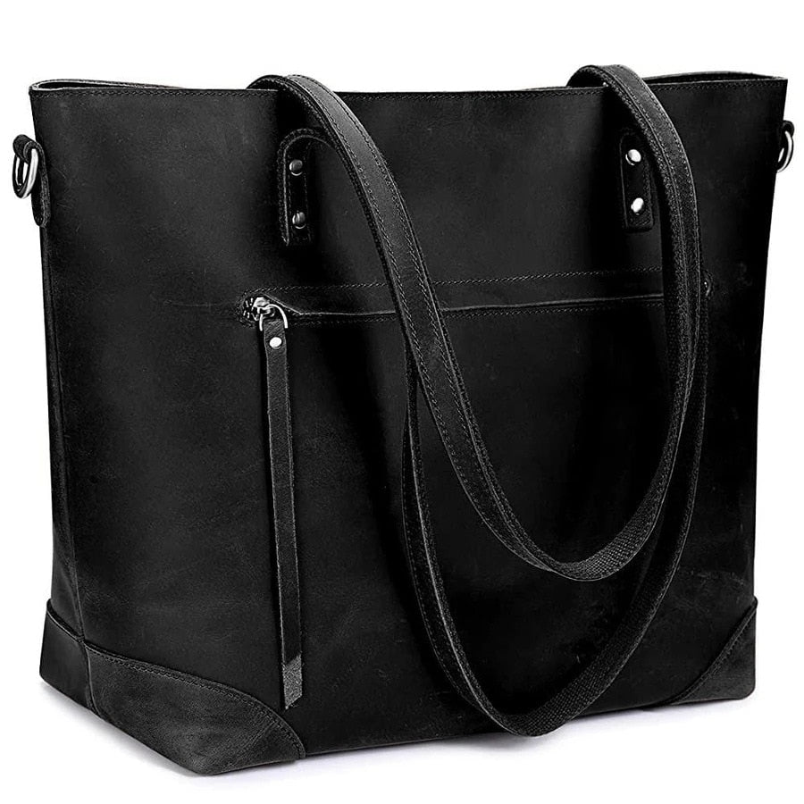 Vintage Leder Tote Bag