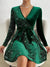 Damen Abendkleid Elegantes Design mit Pailletten Hochwertiger Polyester 6