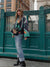 Damenjacke Gepolstert Gestreiftes Design Polyester 3