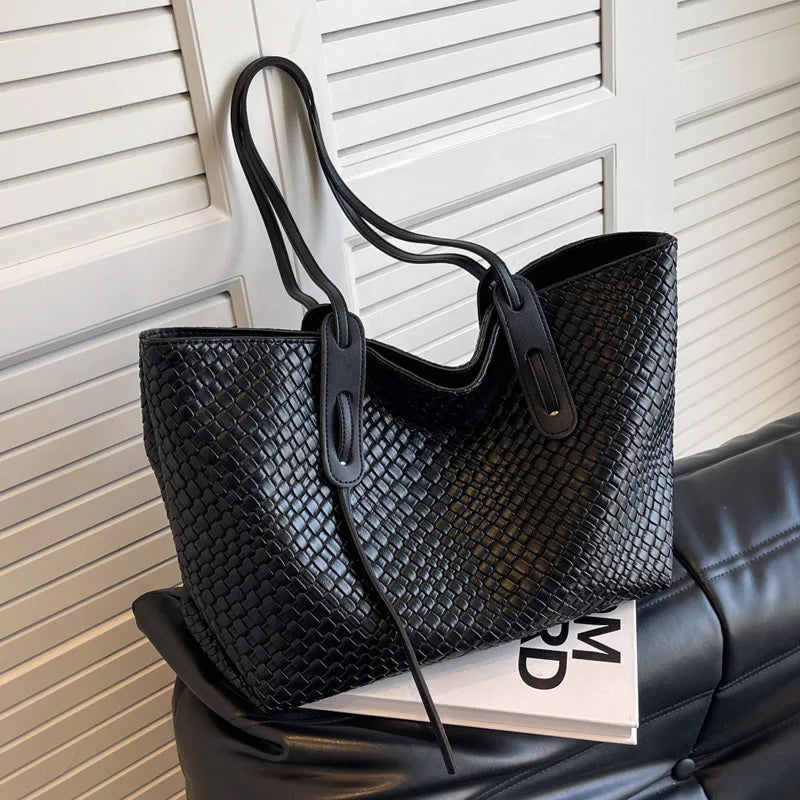 Damen Umhängetasche Geflochtenes Design Kunstleder für Alltag und Freizeit 4