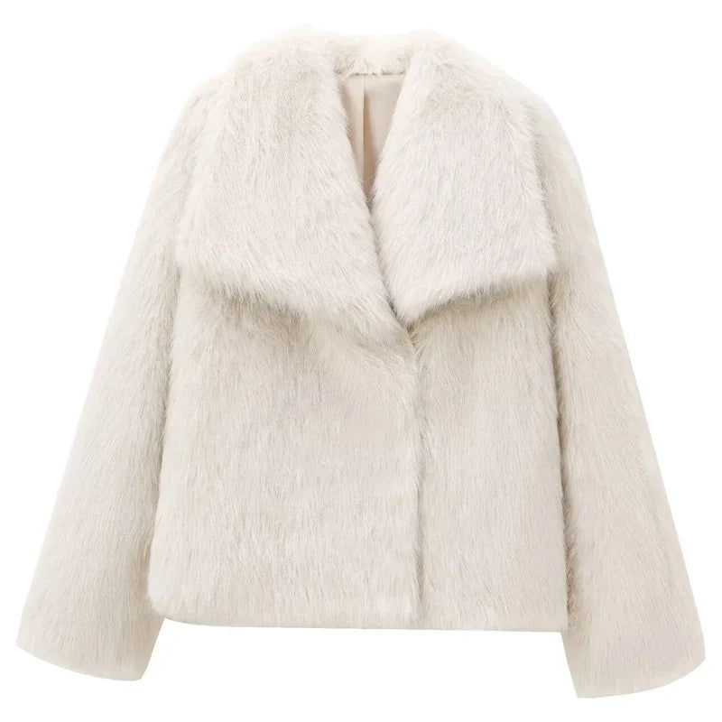 Damenjacke Winter Plüsch Warm Polyester für Kalte Tage 1