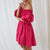 Damen Mini Kleid Off-Shoulder Baumwolle mit Puffärmeln für Sommerkleider-2