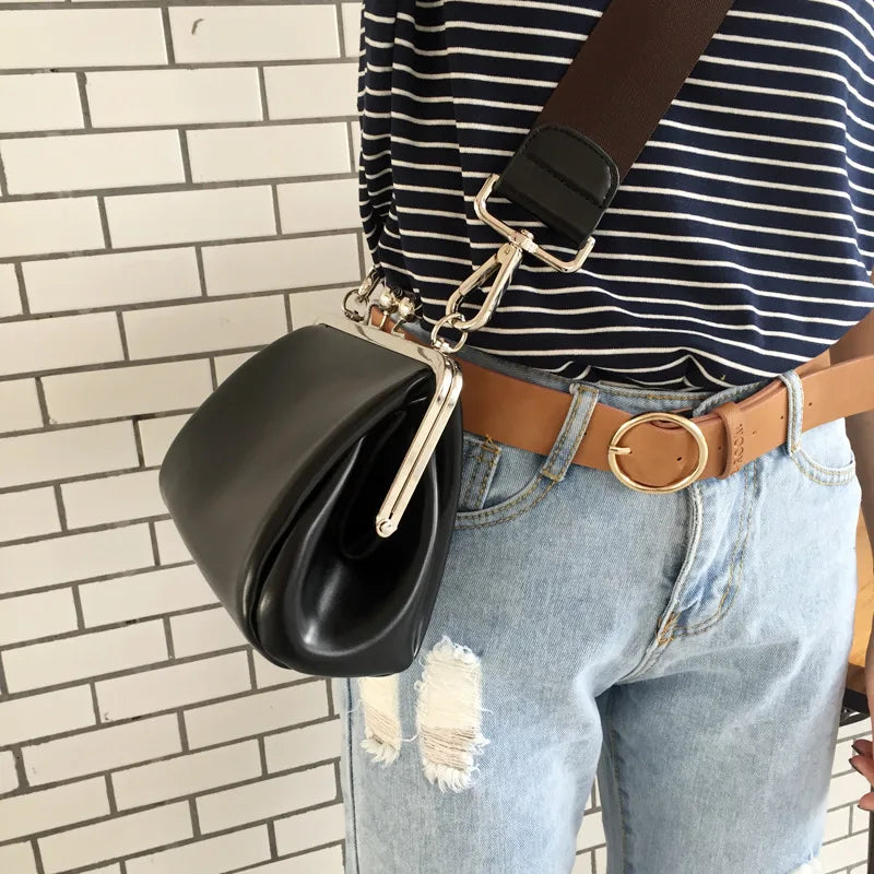 Damen Handtasche Elegantes Minimalistisch PU-Leder Crossbody Tasche 2