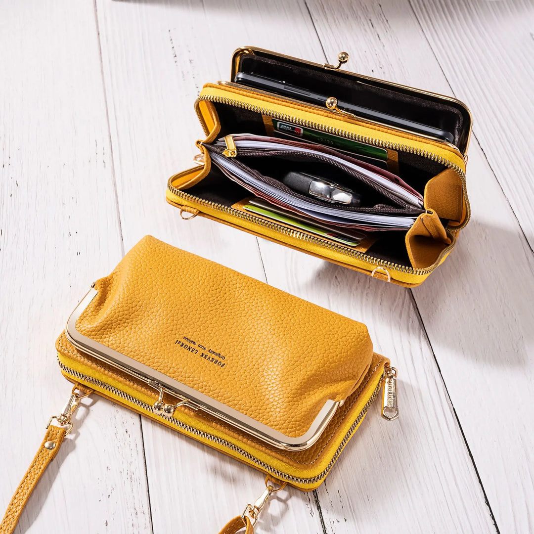Damen Handtasche Multifunktional PU-Leder mit Kreuzverschluss und Einzigartigem Design 3