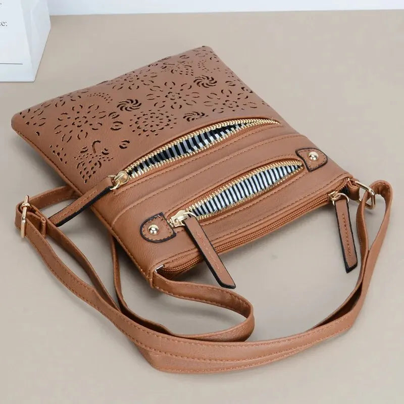 Damen Umhängetasche Retro Chic Kunstleder für Alltag und besondere Anlässe 4
