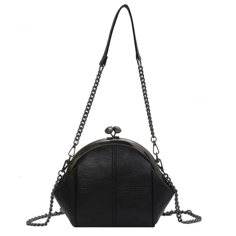 Damen Handtasche Crossbody Kettendetail PU-Leder Elegant 1