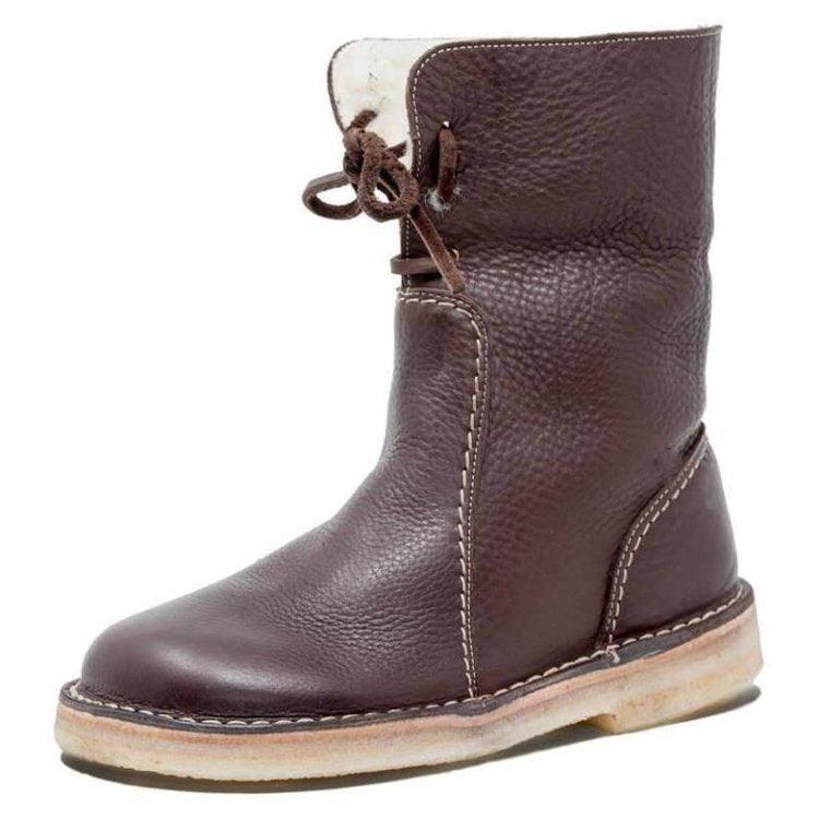Damen Stiefel Wasserdicht Fleece mit Weichem Wollfutter 5