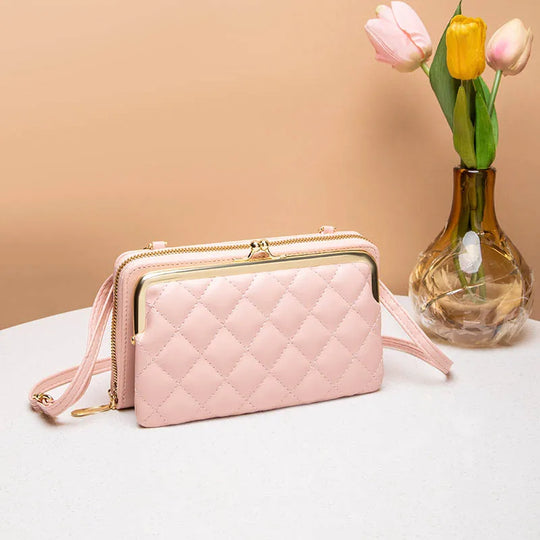 Damen Handtasche Crossbody Vegan Leder Praktisch 4