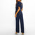 Damen Jumpsuit Elegant mit Breiten Beinen aus Polyester für Festliche Anlässe-6