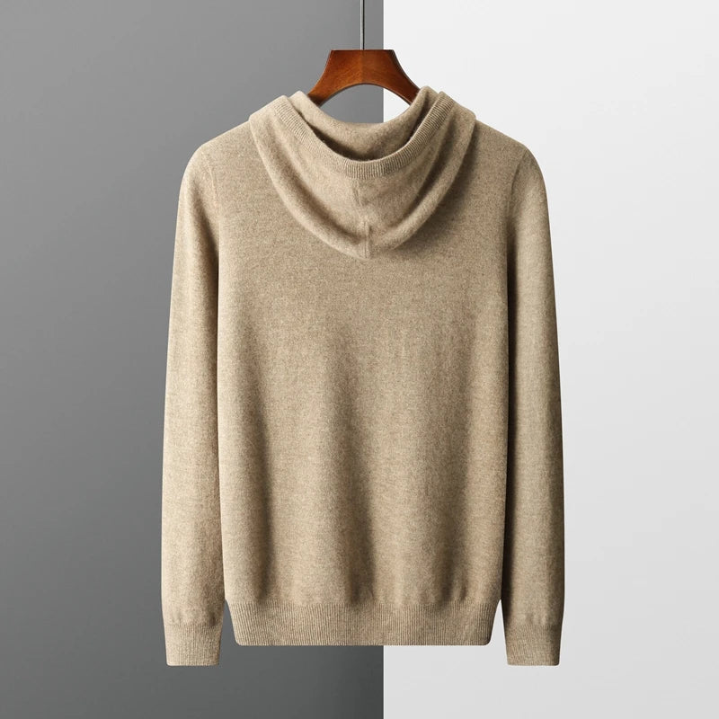 Damen Hættetrøje Beige Klassisch Wolle Mischmaterial-2