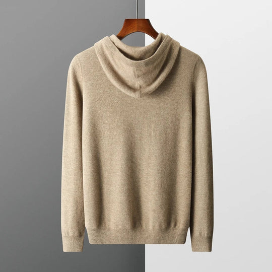 Damen Hættetrøje Beige Klassisch Wolle Mischmaterial-2