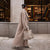 Damen Fleecejacke Beige Elegant Lang Polyester Warm Oversized-2