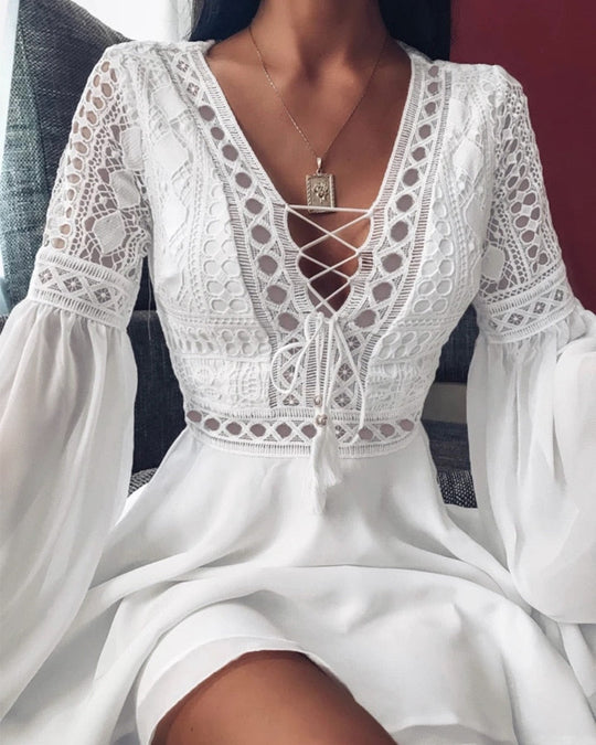 Damen Festliches Kleid Eleganter Schnitt Polyester für Hochzeitsgast 2