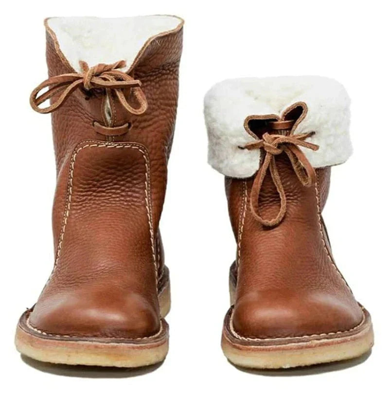 Variant image for Damen Stiefel Wasserdicht mit Wollfutter und Naturleder in Relaxed Fit-1