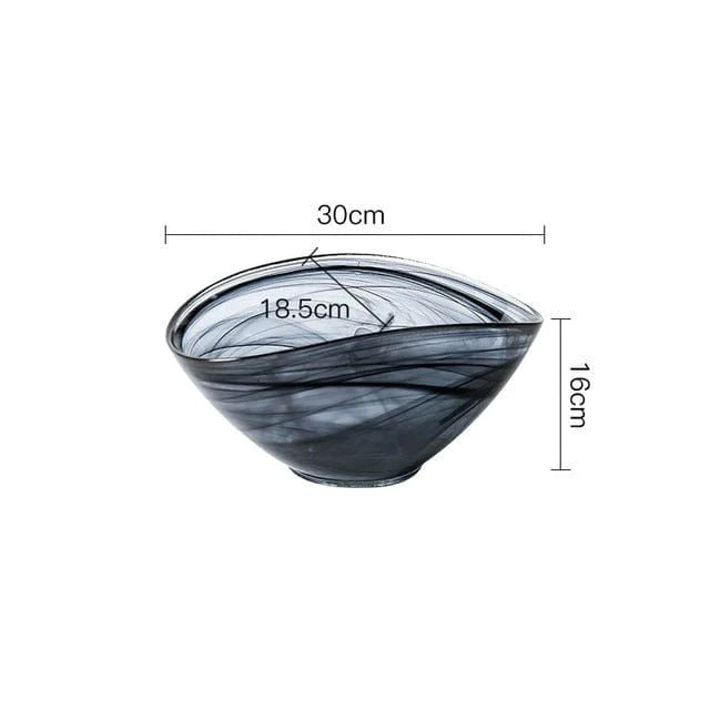 Salatschüssel Glas Unregelmäßiges Design für Stilvolle Tischdekoration 6