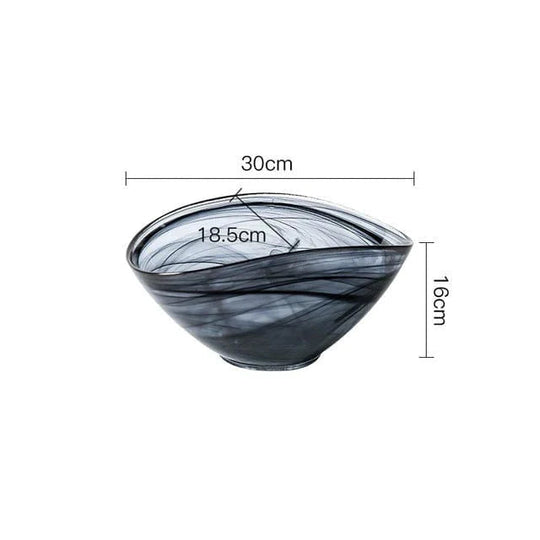 Salatschüssel Glas Unregelmäßiges Design für Stilvolle Tischdekoration 6