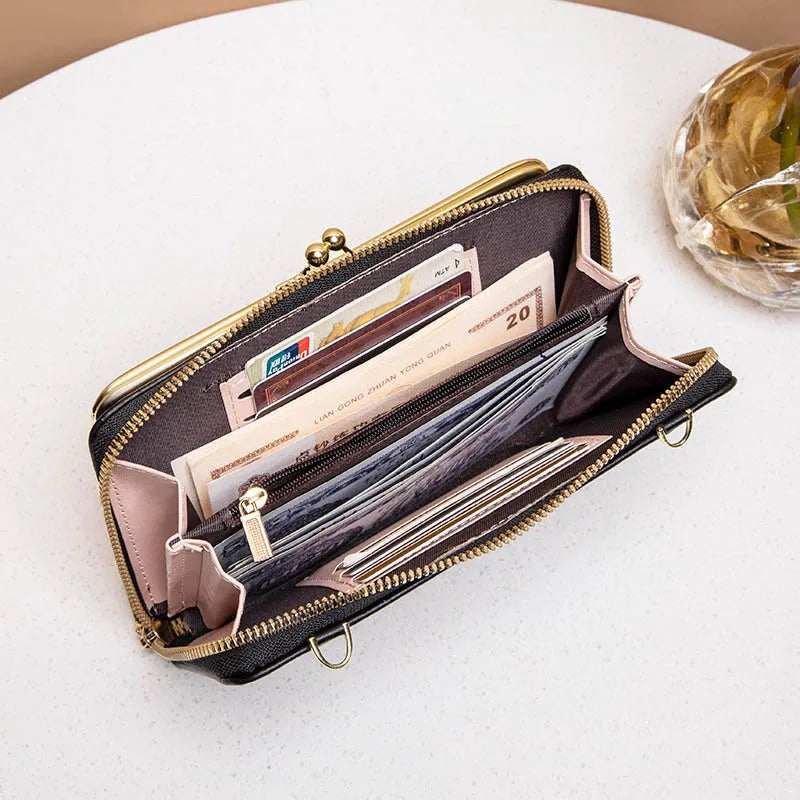 Damen Handtasche Crossbody Vegan Leder Praktisch 6