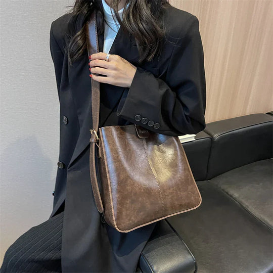 Damen Umhängetasche Vintage Chic aus Leder für Alltag und besondere Anlässe 6