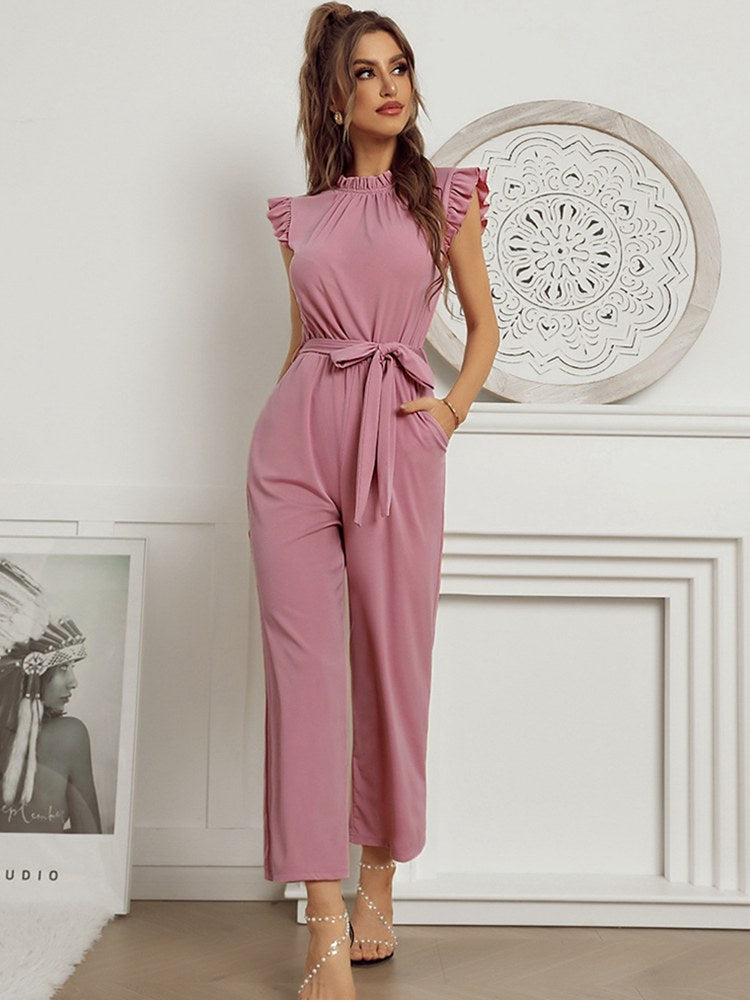 Damen Jumpsuit Festlich Elegant Polyester mit Gürtel für Hochzeiten und besondere Anlässe-5