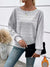 Damen Pullover Gestreift Lockere Passform Baumwollmischung 4