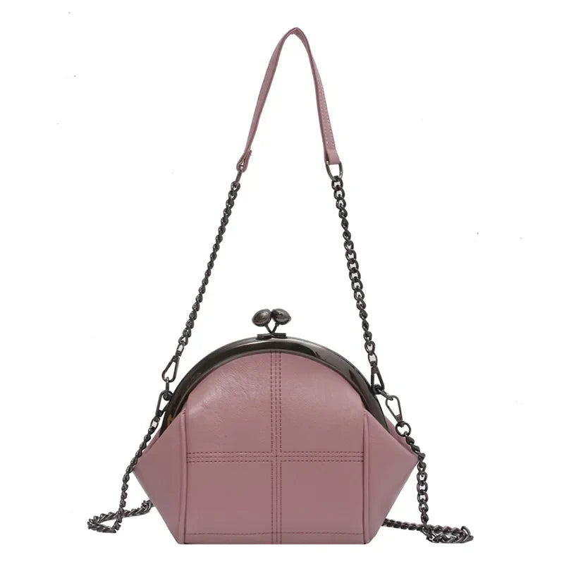 Damen Handtasche Crossbody Kettendetail PU-Leder Elegant 4