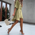 Damen Kleid Luftig Baumwolle Lockere Passform Elegantes Design 2