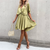 Damen Kleid Luftig Baumwolle Lockere Passform Elegantes Design 1