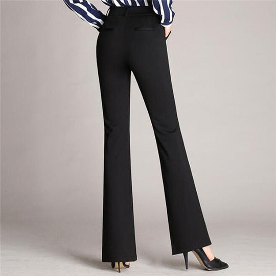 Schlanke Highwaist Schlaghosen