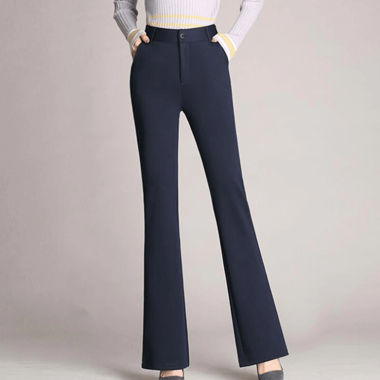 Schlanke Highwaist Schlaghosen