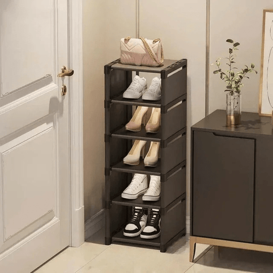 Schuhregal Schmal Stapelbar für Ecken – Platzsparende Schuhablage für Ordnung im Flur 6