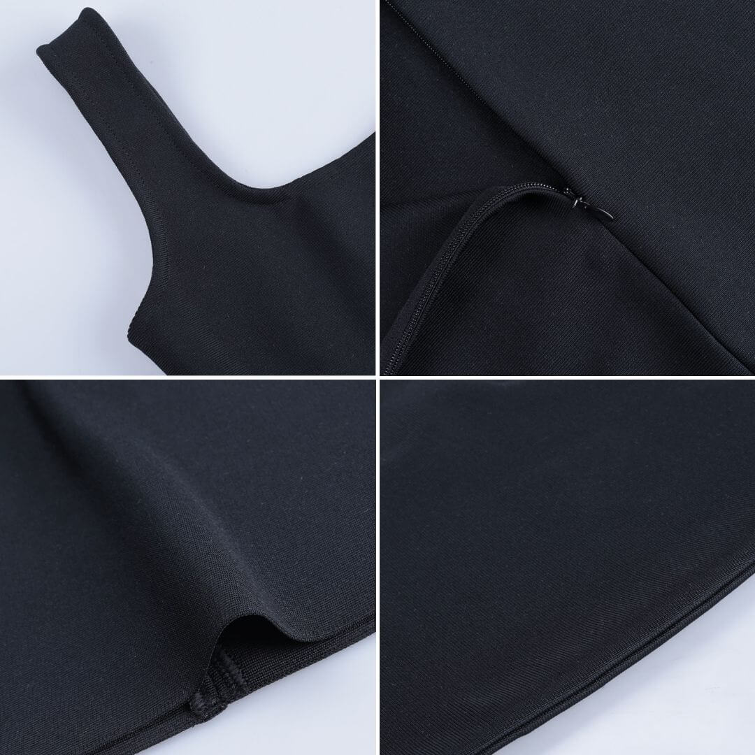 Schwarzes Bandage-Kleid