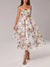 Variant image for Damen Asymmetrisches Kleid mit Bedruckter Krawatte für Hochzeitsgast und Abendveranstaltungen-17