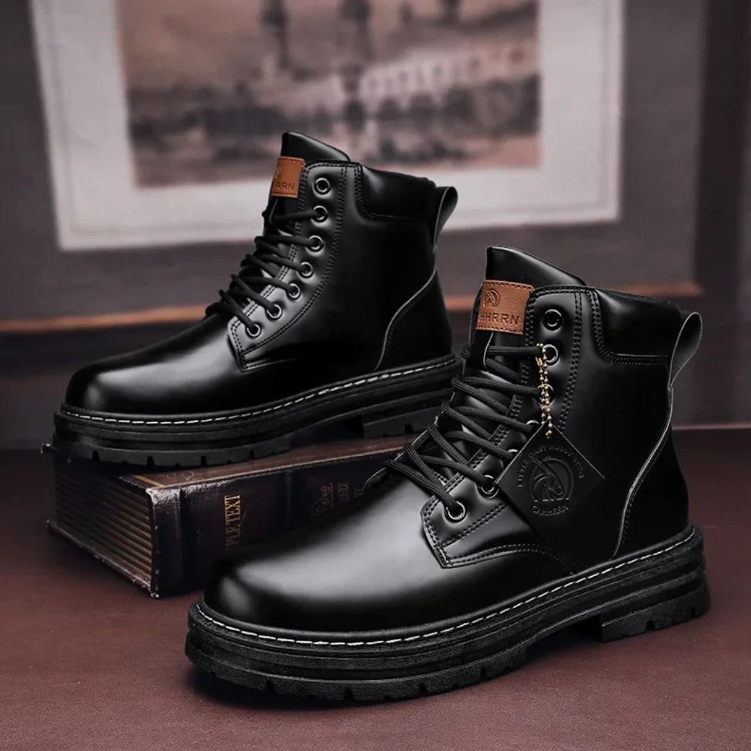Variant image for Herren Stiefel Hoch Patchwork Design aus PU mit Baumwollfutter-15