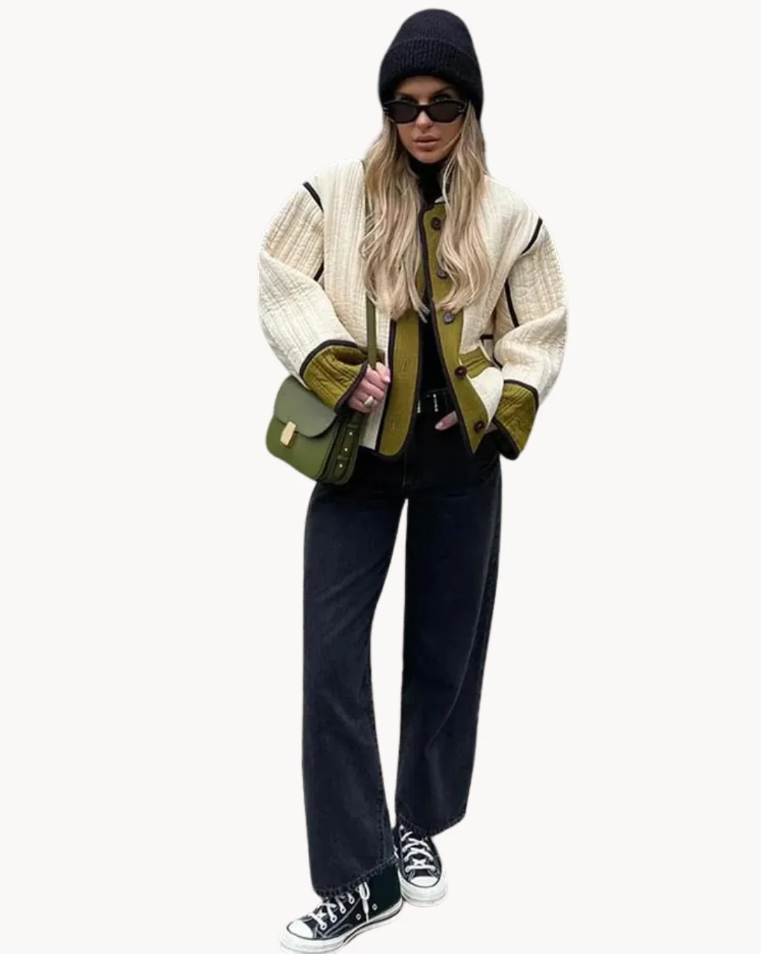 Damenjacke Stilvoll Vielseitig Polyester-Baumwollmischung 3