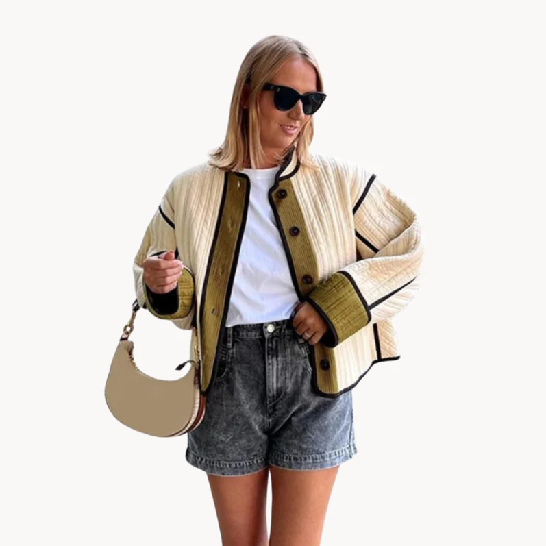 Damenjacke Stilvoll Vielseitig Polyester-Baumwollmischung 1