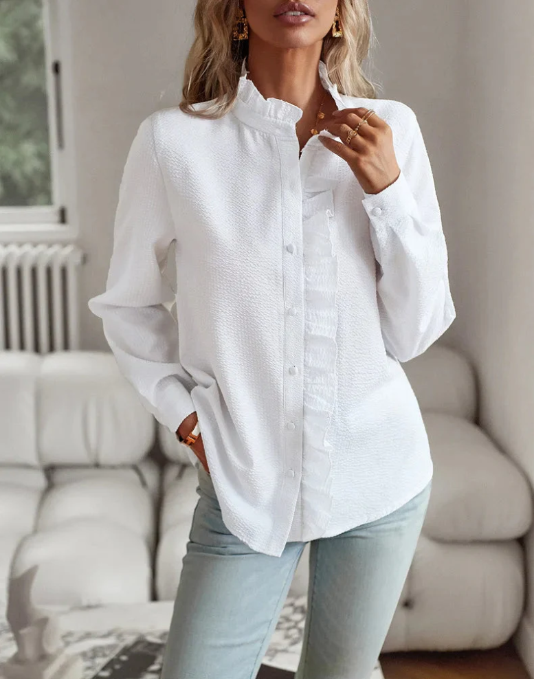 Damenbluse Elegante Vielseitige Baumwolle für Festliche Anlässe-5