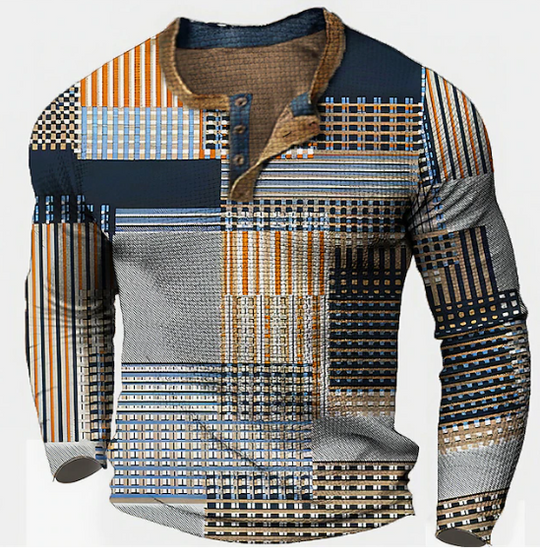Variant image for Herrenpullover Waffelstruktur Italienisches Design Hochwertige Baumwolle-1