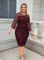 Damen Spitzenkleid mit Pailletten für festliche Anlässe - Elegantes Kleid Hochzeitsgast 2