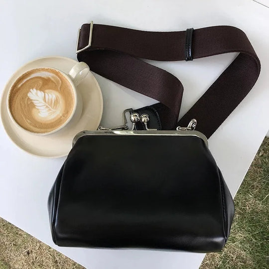 Damen Handtasche Elegantes Minimalistisch PU-Leder Crossbody Tasche 4