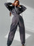 Variant image for Damen Jumpsuit Lässig mit Kapuze Baumwolle-Polyester-Mischung-7
