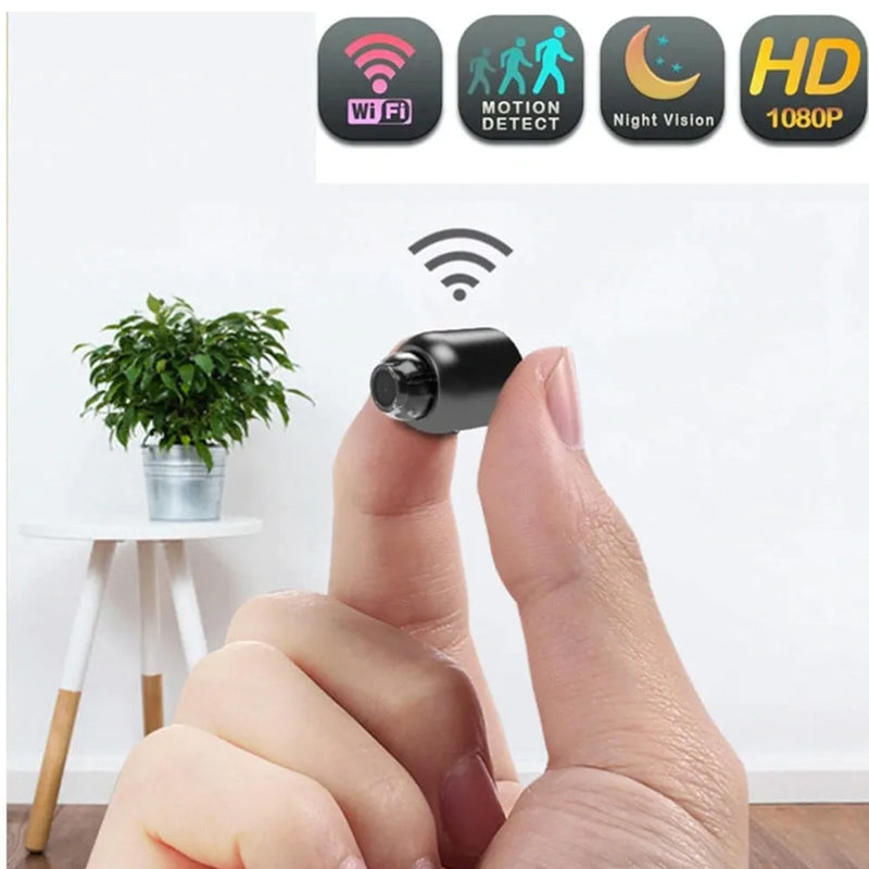 Mini HD Überwachungskamera WLAN 1080p mit Live Übertragung und Nachtsicht für Innen und Außen-3