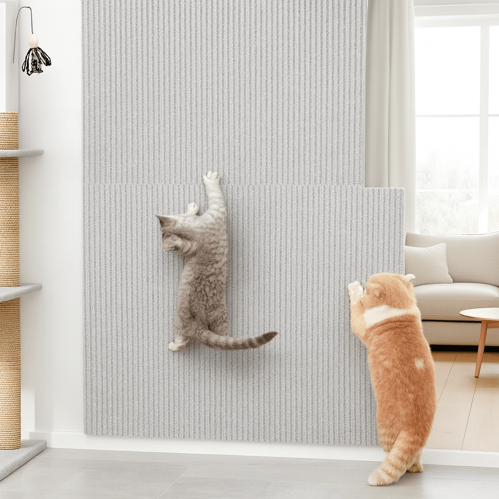 Selbstklebende Kratzschutzplatte für Katzen - Transparente Möbel- und Wandabdeckung 0