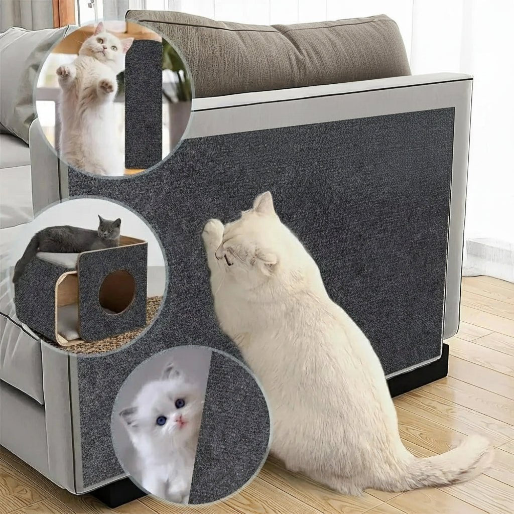 Selbstklebende Kratzschutzplatte für Katzen - Transparente Möbel- und Wandabdeckung 4