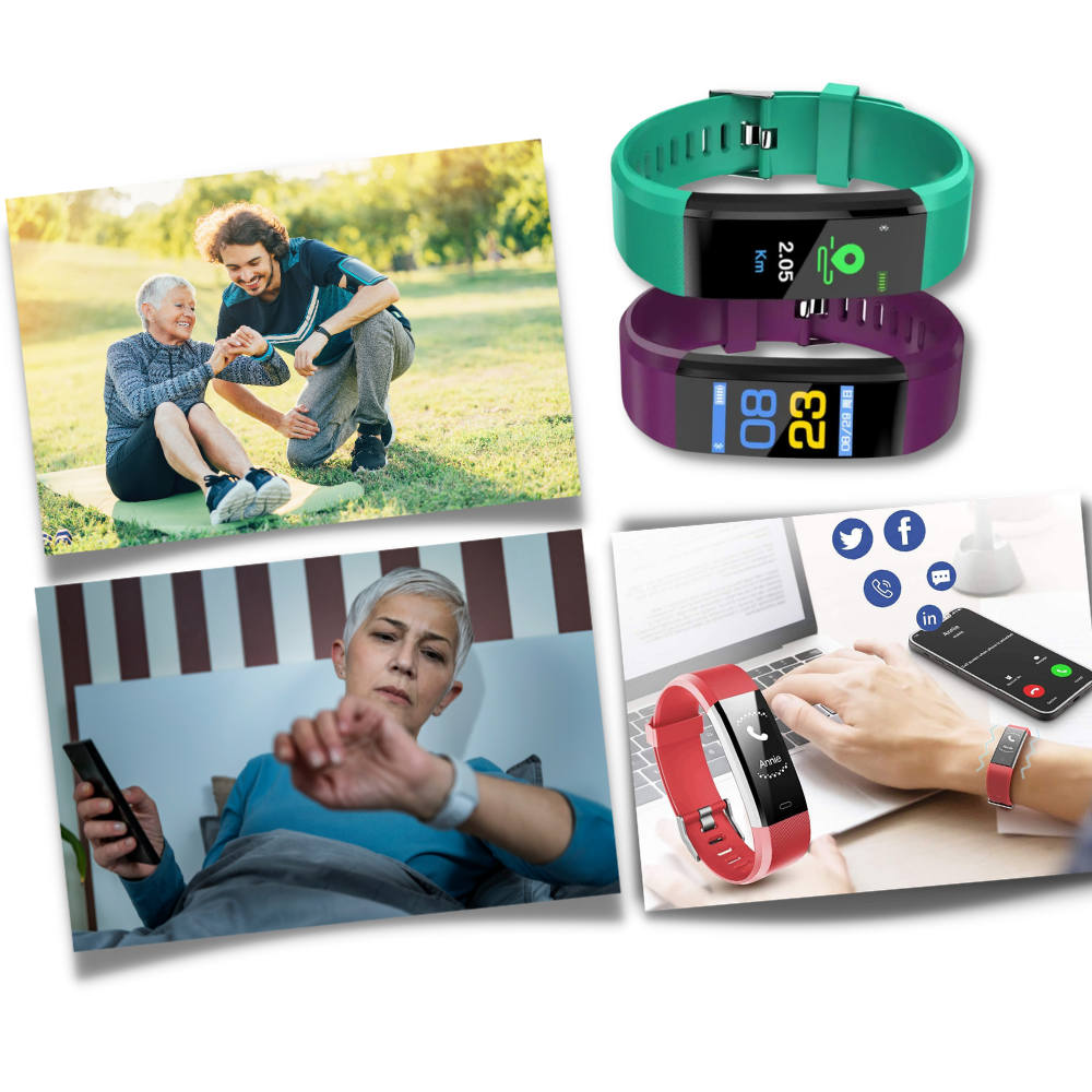 Senioren Smartwatch mit Gesundheitsmonitor und Schrittzähler 6
